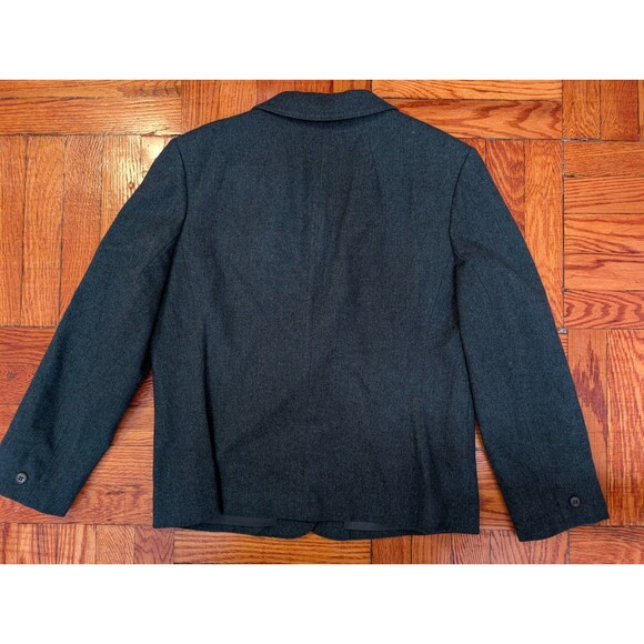 Vintage Pendleton Dark Grey Blazer Jacket Size 8 100% Virgin Wool - Picture 4 of 9